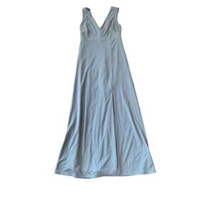 Birdy Grey Light Gray Sleeveless Lined Maxi Bridesmaid's Dress Size Large